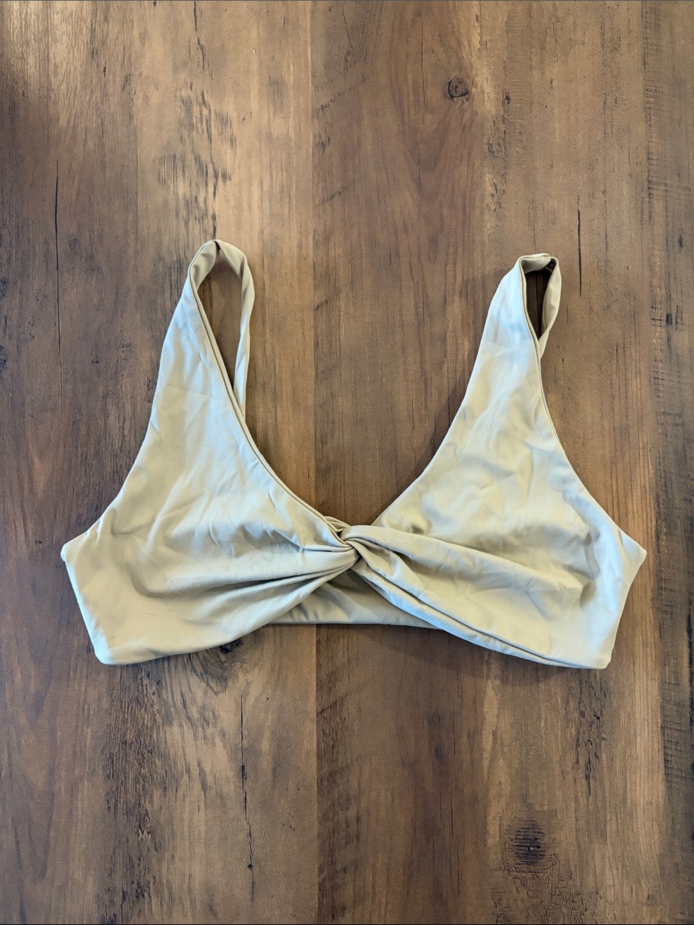 YoungLA Twist Sports Bra in Tan
